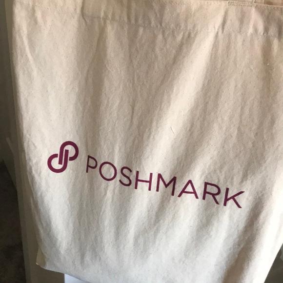 Poshmark Logo Baggu Bag Beige Tote Bag NEW Final Sale - Picture 3 of 9